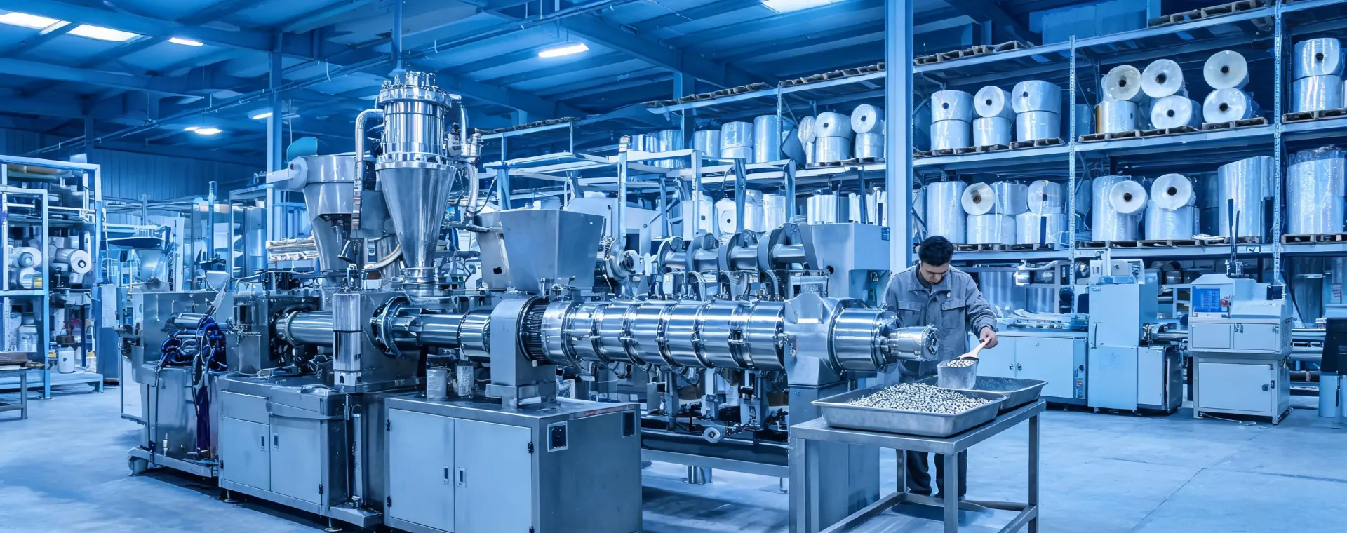 Polymer compounding line
